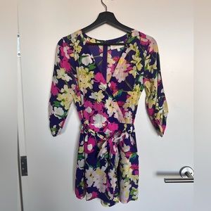 Yumi Kim purple floral romper, size XS